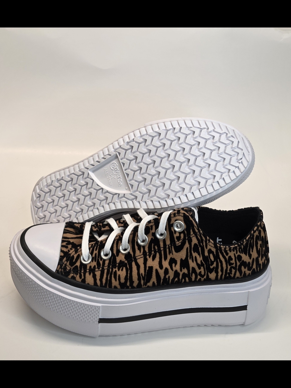 Converse Double Stack Platform Leopard Print Chuck Taylor All Star Women 10.5 - Picture 9 of 10